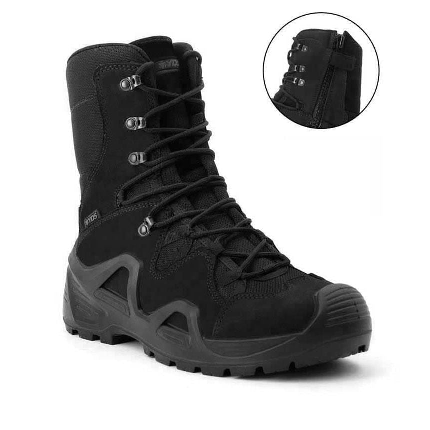 Hakiki Ciltli Nubuk Deri Fermuarlı Askeri Taktik Bot | Profesyonel Outdoor Görev Botu - FAGİ SHOP