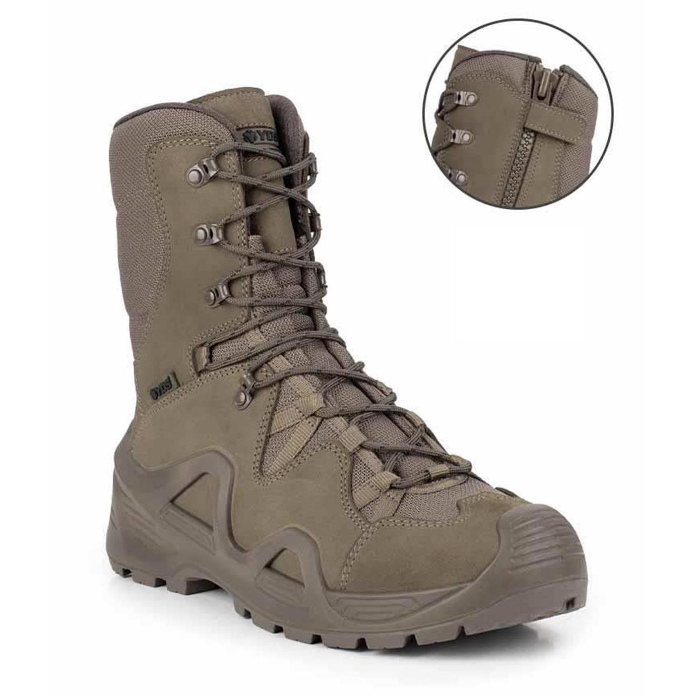 Hakiki Ciltli Nubuk Deri Fermuarlı Askeri Taktik Bot | Profesyonel Outdoor Görev Botu - FAGİ SHOP