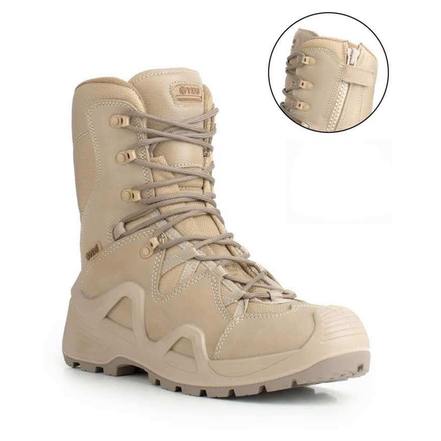 Hakiki Ciltli Nubuk Deri Fermuarlı Askeri Taktik Bot | Profesyonel Outdoor Görev Botu - FAGİ SHOP