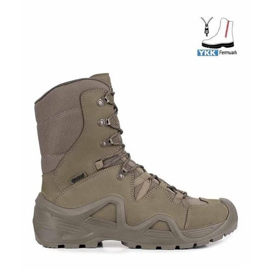 Hakiki Ciltli Nubuk Deri Fermuarlı Askeri Taktik Bot | Profesyonel Outdoor Görev Botu - FAGİ SHOP