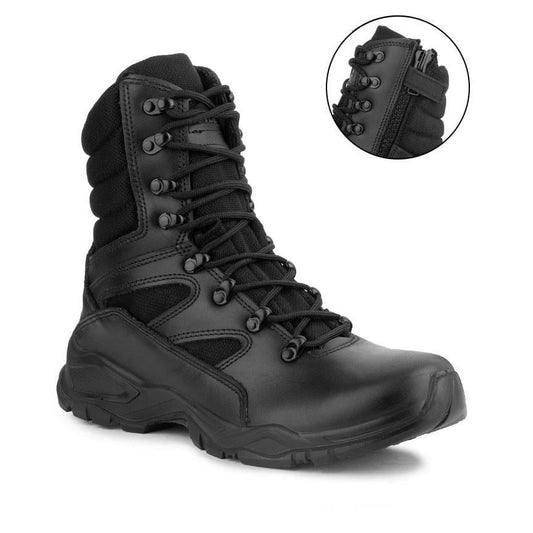 Hakiki Deri Monster Fermuarlı Profesyonel Asker Botu - FAGİ SHOP