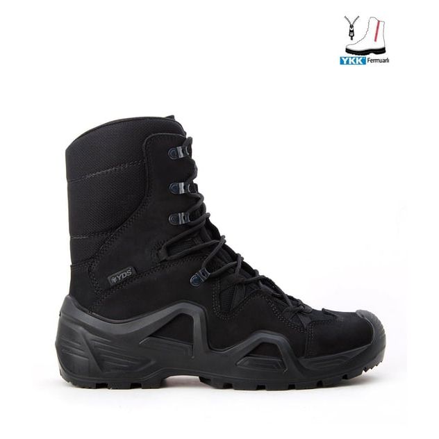 Hakiki Ciltli Nubuk Deri Fermuarlı Askeri Taktik Bot | Profesyonel Outdoor Görev