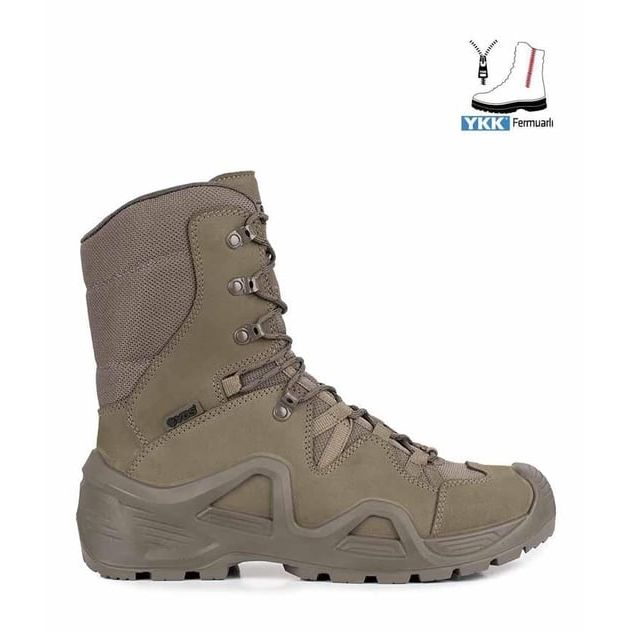 Hakiki Ciltli Nubuk Deri Fermuarlı Askeri Taktik Bot | Profesyonel Outdoor Görev